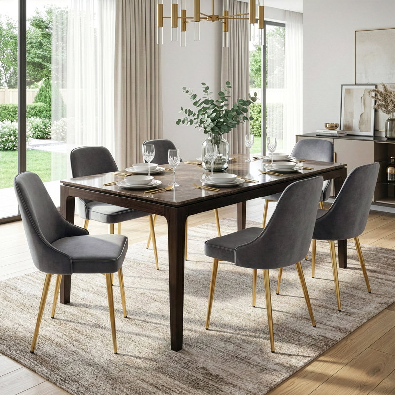 Chaise de salle à manger rembourrée Skiatook