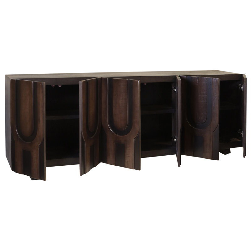 Grande console 6 portes diapason - Brun