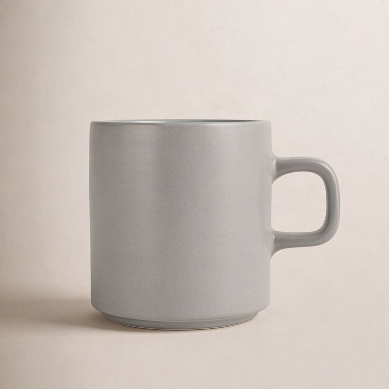 PILAR Stoneware Coffee Mug, Gray