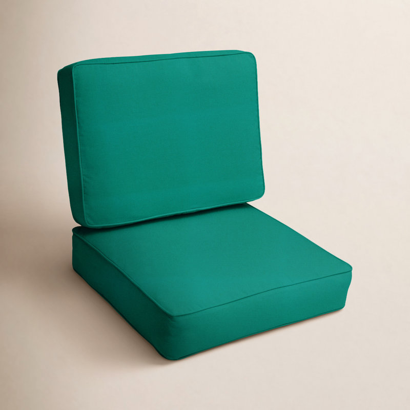 Provo Outdoor Sunbrella Seat/Back Cushion, Teal Sunbrella®, 23.5" W x 23" D