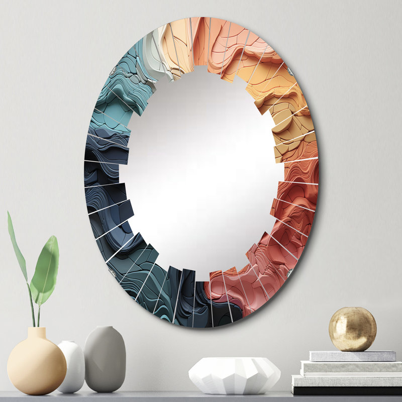 Erzulie - Miroir mural moderne ovale, 30 po x 20 po