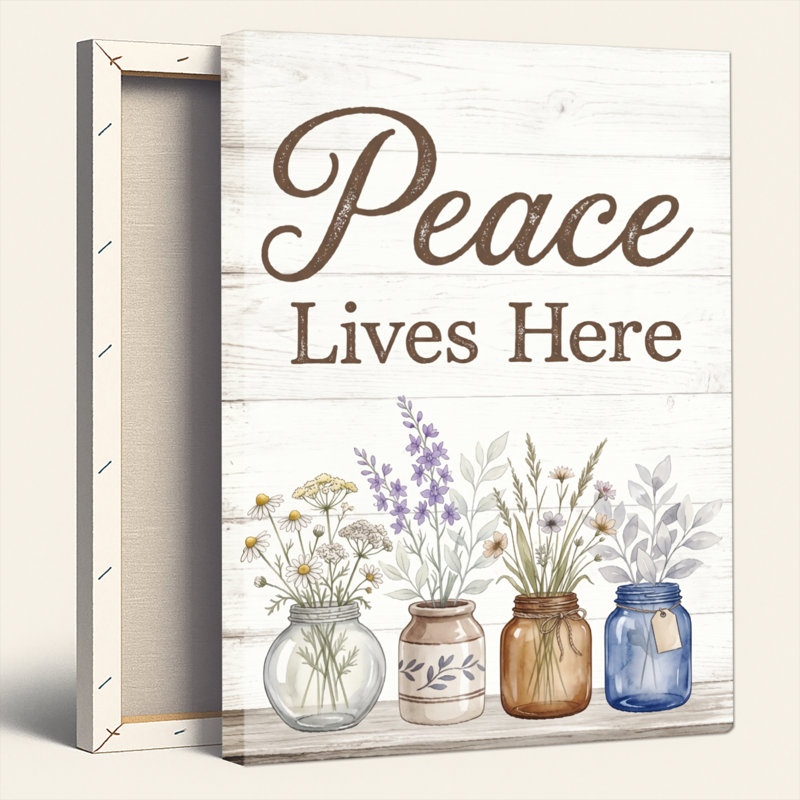 Peace Lives, reproduction d'art sur toile, ensemble de 1, H 36 po x l 24 po, Wrapped Canvas