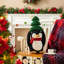 21.25"H Christmas Fabric Penguin With Top Tree Decor