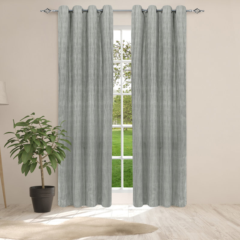 Rideau en jacquard Kaia, Sauge