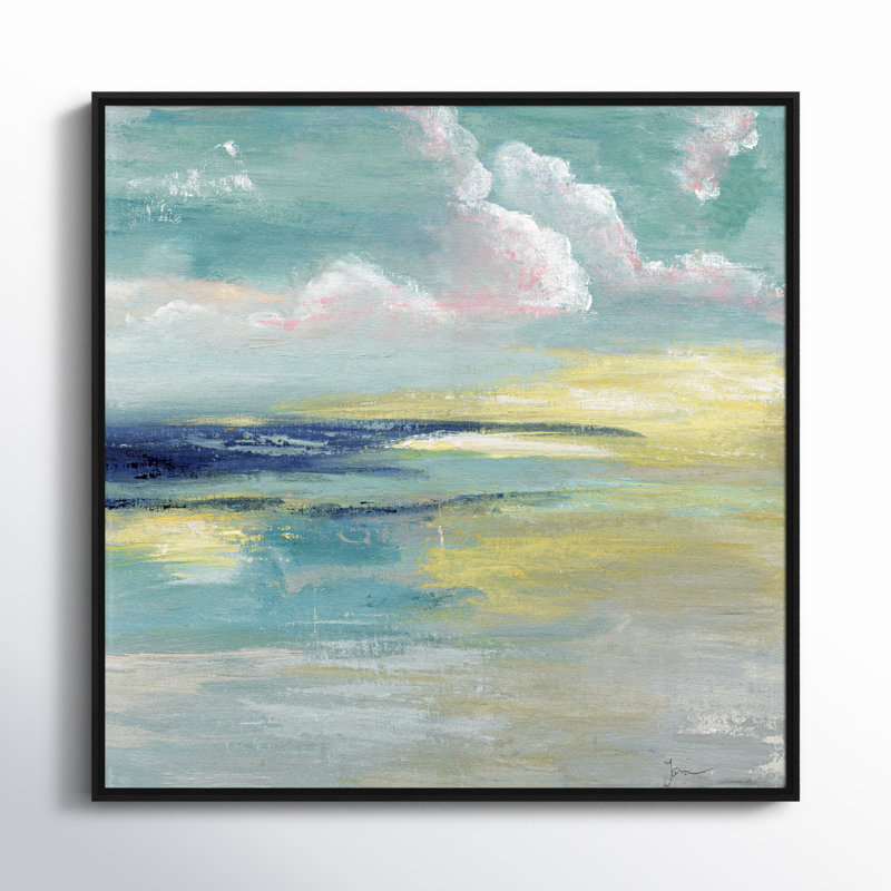 Ocean View by Tava Studios, Espresso Framed Canvas, 31.5" H x 31.5" W x 2" D
