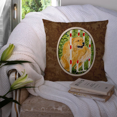 Coussin décoratif intérieur/extérieur golden retriever