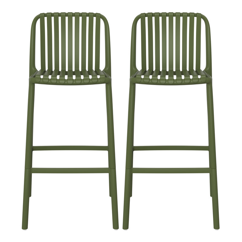 29.5" Outdoor Bar Stool, Green