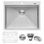 Tirana 28" L x 22" W Drop-In Kitchen Sink with Basket Strainer