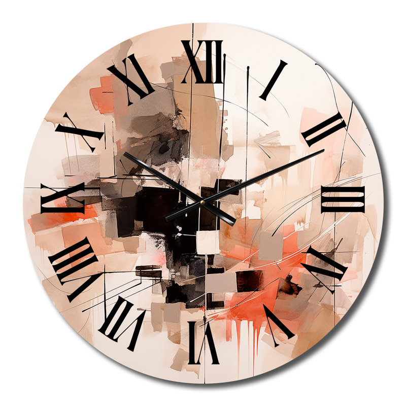 Horloge murale déco en métal, Moyenne
