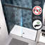 Porte de douche à dérivation, porte coulissante, système de fermeture en douceur, avec verre trempé de 5/16 po et finition noir mat