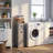 Gray Bathroom Cabinet, 2 Drawers, With Casters