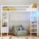 Loft Bed With Desk And Led Lights Junior Loft Bed Twin Size With Charging Station & Storage Shelves And Drawers Twin Metal Bed With Clothes Rail,safety Guard & Ladder,no Box Spring Needed