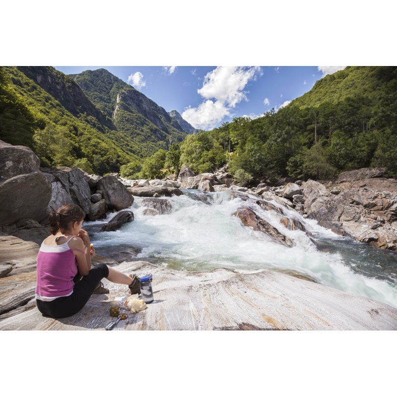 Picnic At Valley Riverside. by OtmarW - Wrapped Canvas Print, 30cm H x 46cm W