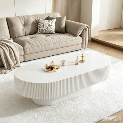 43.3"W Elegant Oval Coffee Table