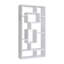 Bibliothèque rectangulaire à 10 tablettes en blanc