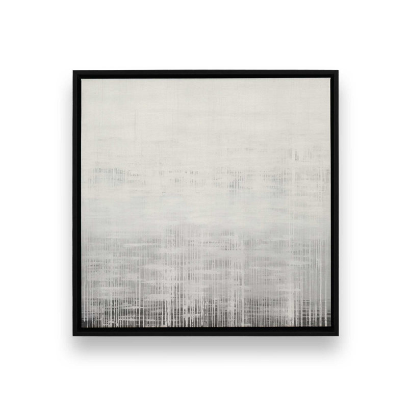 «Whiteout Rhythm I», reproduction sur toile, H 16,75 po x l 16,75 po x P 1,75 po, Cadre noir satiné
