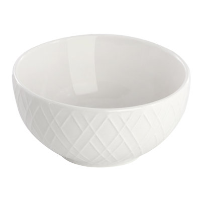  Great Essentials 2 Piece Fine Ceramic 4.5in Fruit Bowl Set in White