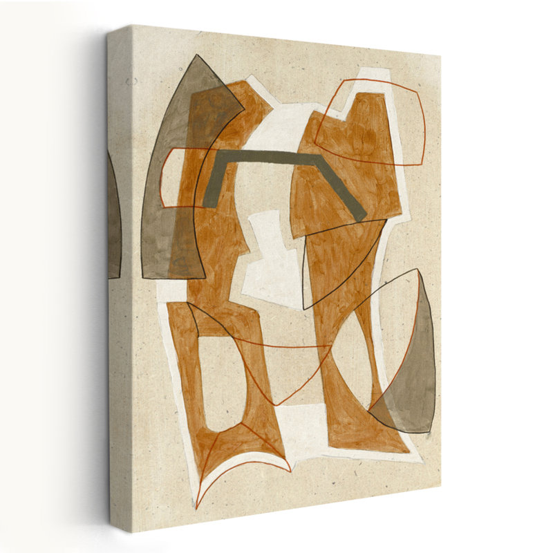 Mid Mid Rust - Art abstrait Mid-Century, H 60 po x l 40 po