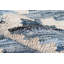 Tapis bleu en coton tissé à la main à motif géométrique California-25664590