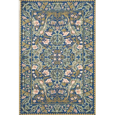 Washable Traditional Leafy Patterned Decorative Area Rug