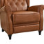 Fauteuil inclinable classique en cuir fleur 31,1 po de large avec dossier à oreilles (ensemble de 2)-1982593352