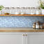 Charleyne 30x30 cm Pvc Mosaic Sheet in Blue