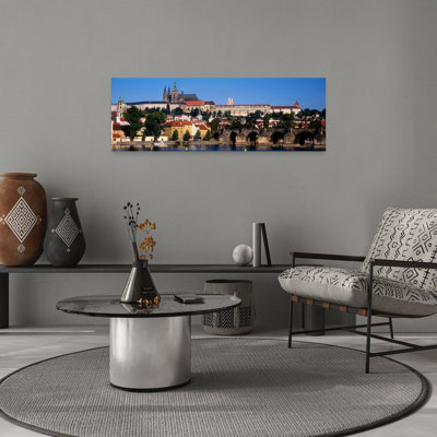 Vltava River, Prague, Czech Republic Abstract Contemporary City Architecture Wall Art