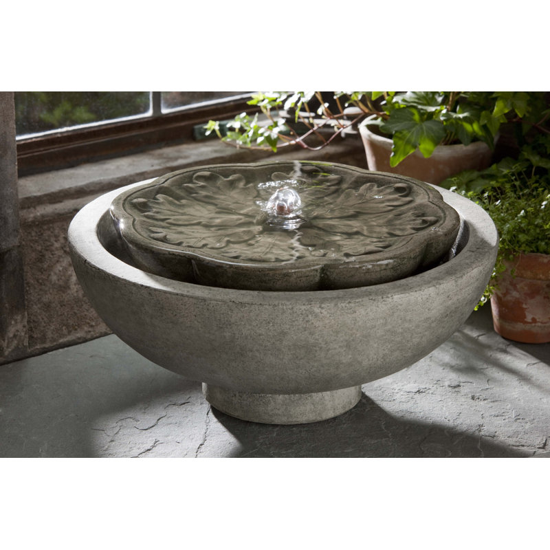 Nashville Weather Resistant Birdbath Fountain, Greystone
