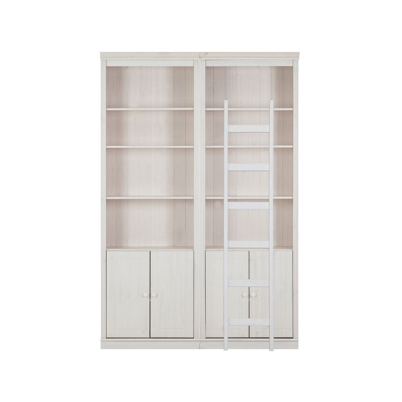 Dedrah 223cm H x 148cm W Library Bookcase, White