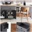 Îlot de cuisine de 74,5 po avec table de salle à manger extensible, îlot de cuisine roulant, support à épices et 2 tiroirs, chariot de rangement à 4 portes, gris, convient à la cuisine, à la salle à manger-1740626245