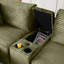 Canapé modulaire en velours côtelé 4 pièces avec repose-pieds, console de rangement et porte-gobelets Modern-126317241