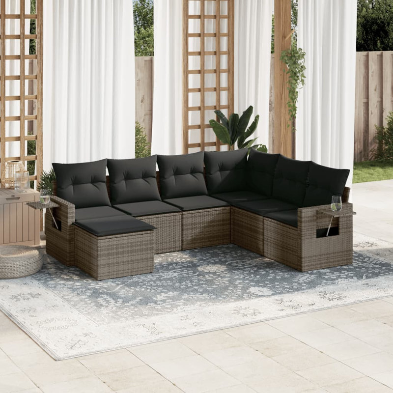Ensemble de canapé de jardin Vidaxl gris