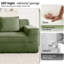 Canapé modulaire en forme de U sans siège à 3 places, canapé modulaire Cloud avec assise profonde et coussins décoratifs Tissu de velours côtelé-128515815