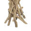 Lampe sur pied en bois massif avec abat-jour en lin Boyett