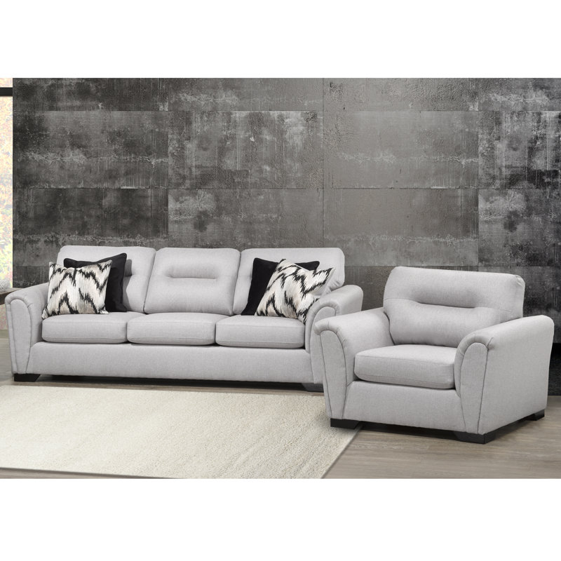 Ensemble de salon inclinable Sardinia, Polyester argenté