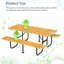 Table de pique-nique avec structure en métal-2068455675