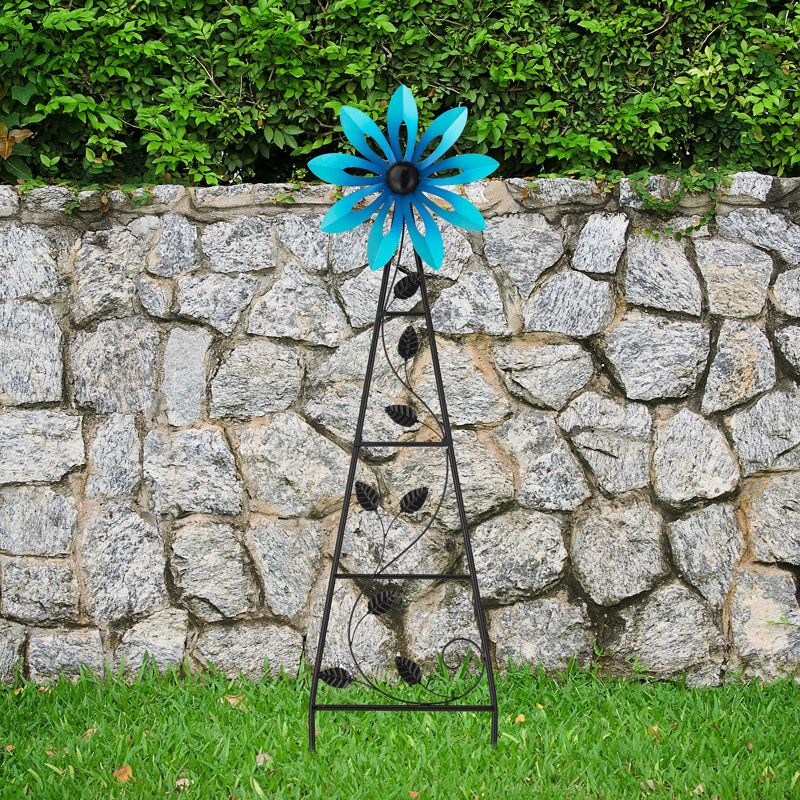 Piquet de jardin 44 "H, Bleu / Noir