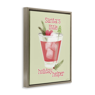 «Santa's Holiday Helper Drink», art mural sur toile flottante, conçu par House Fenway