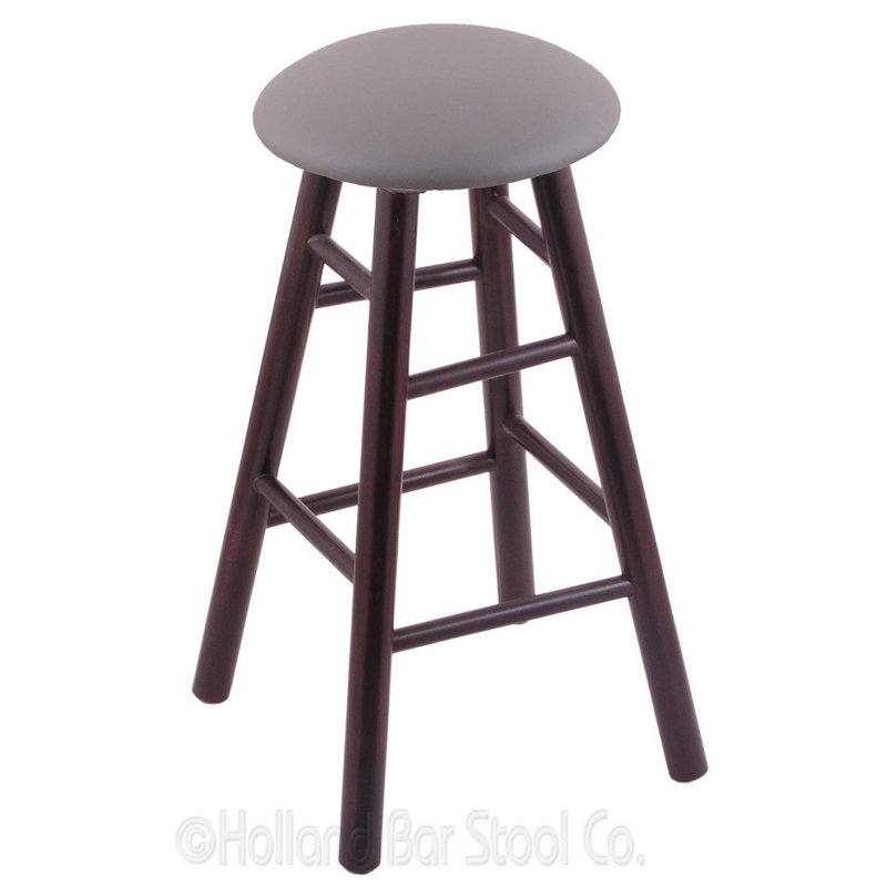 Tabouret de comptoir pivotant de 24 po, Érable moyen, Vinyle noir