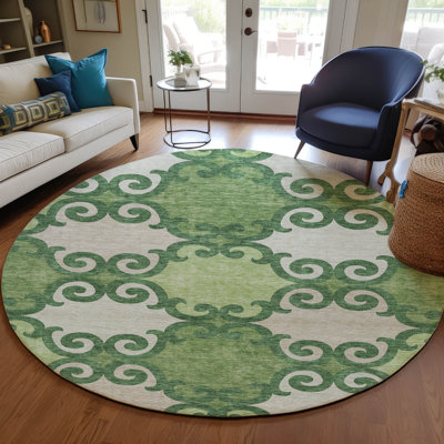 Malek Indoor/Outdoor Area Rug with Non-Slip Backing