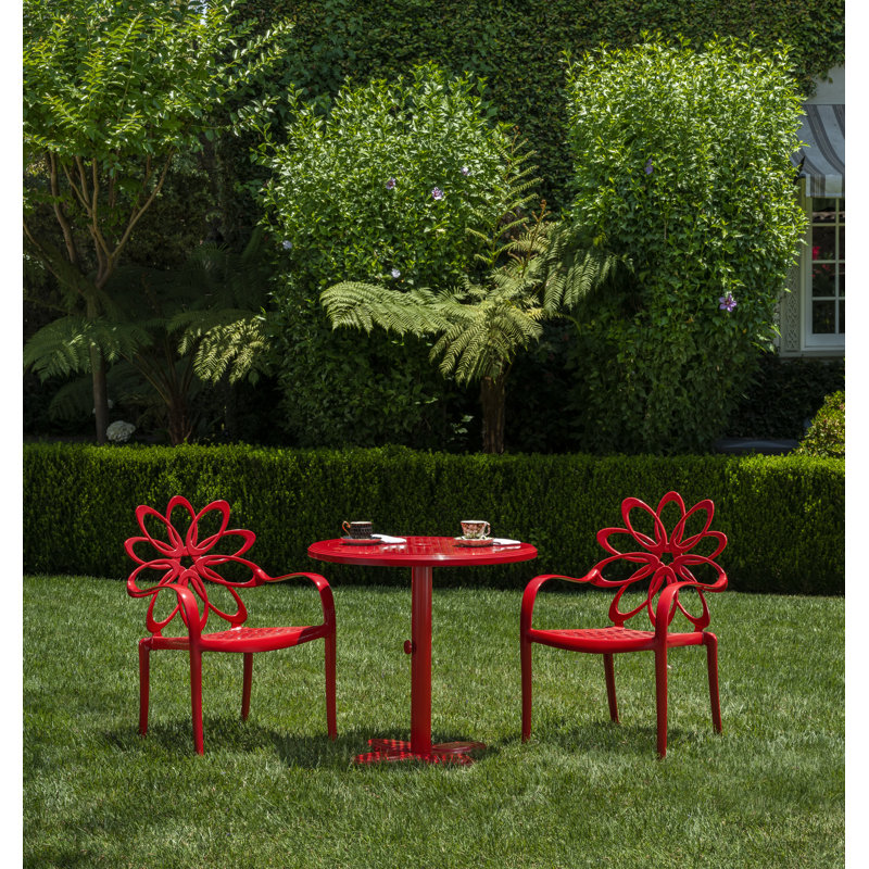 Lotus Café Chair - Stacking, Ruby
