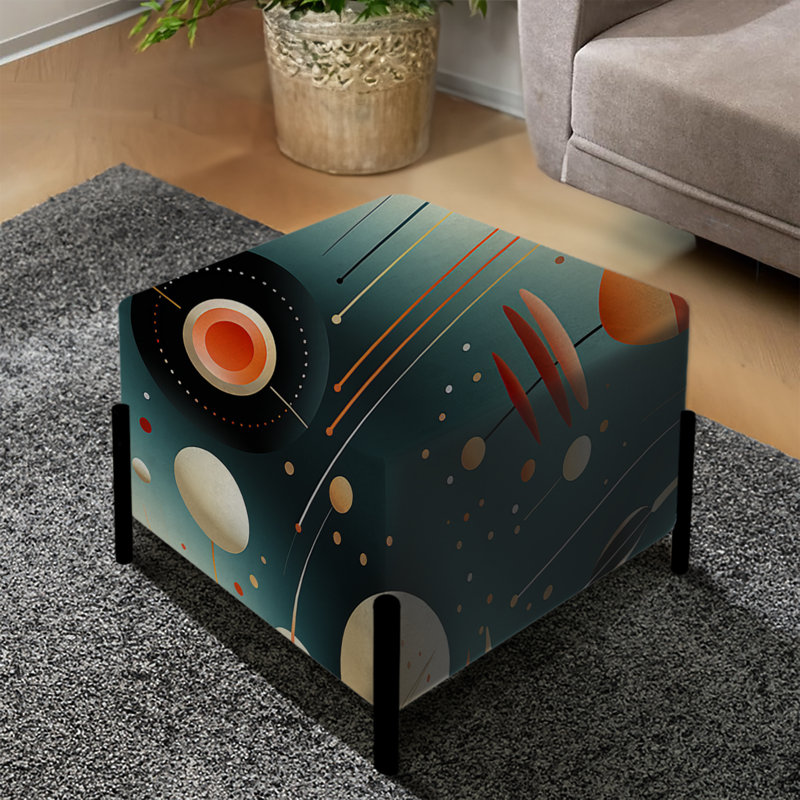Retro Futurism Vibe - Repose-pieds carré Mid-Century