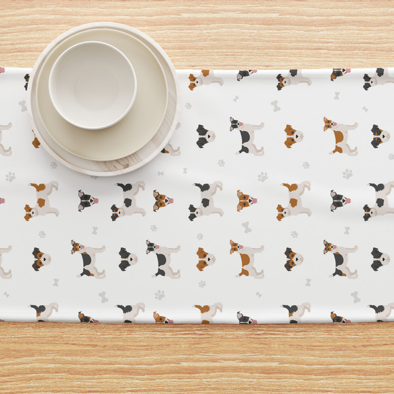 Rectangular Tablecloth, 100% Cotton, 52X104", Jack Russel Designs, 90" L x 16" W