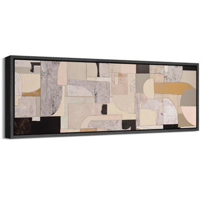 Mid Century Shape " Abstract Architectural Collage Rustic Retro Art Decor Extra Large Artwork Pictures "