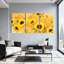 Tournesol, impression sur toile, ensemble de 3-143853271