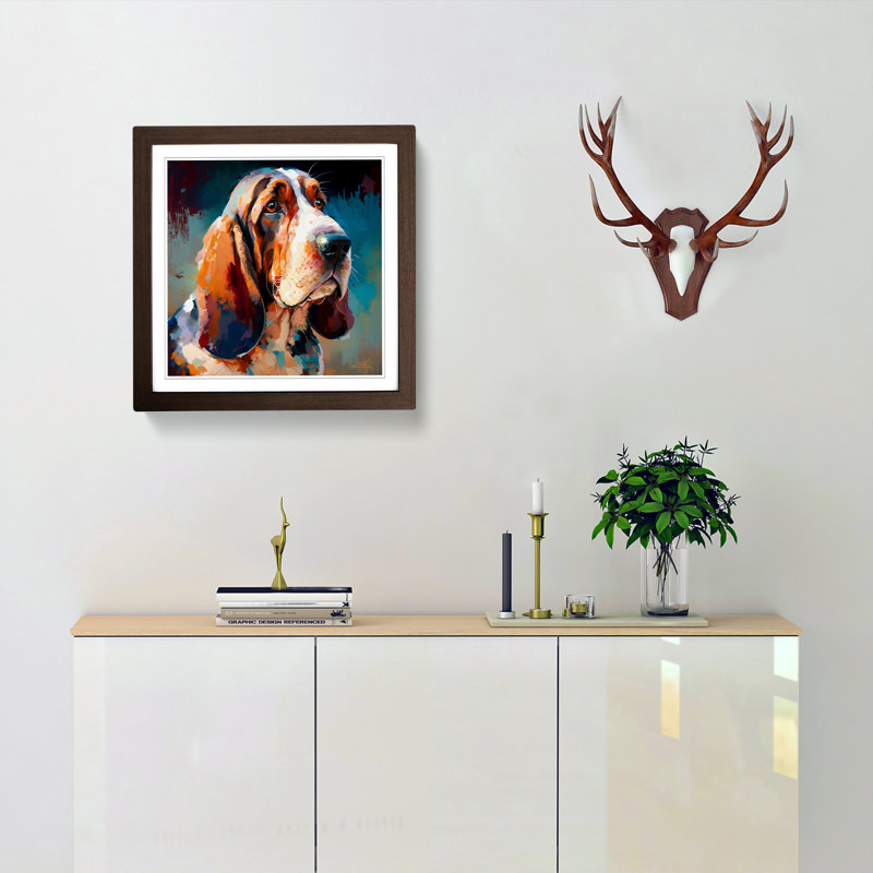 Single Picture Frame Print on Wood, Walnut
