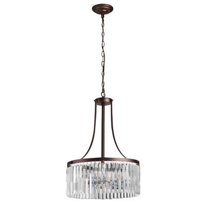 Lustre tambour en cristal 3 lumières Jeiri