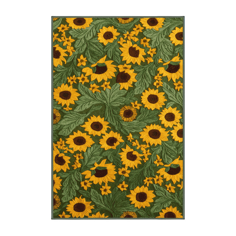  Tapis lavable lavable Microgreen, Rectangle 7 pi x 9 pi