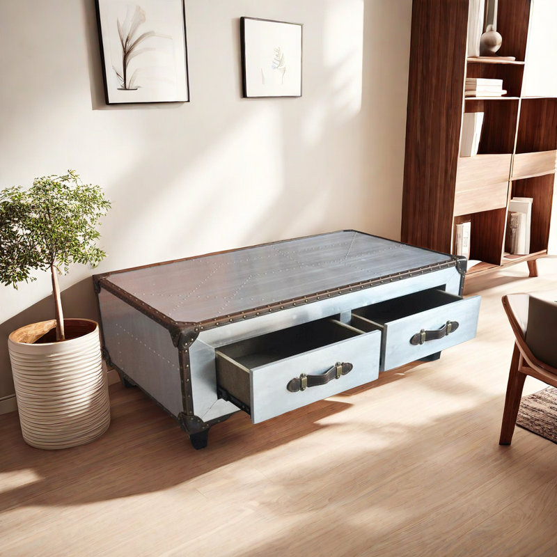 Table basse d'extérieur en aluminium