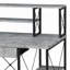 Bureau avec tablettes ouvertes et huche-543870849